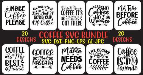 Coffee SVG Bundle SVG Syaman 