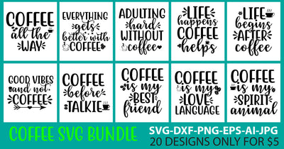 Coffee Svg Bundle SVG Syaman 