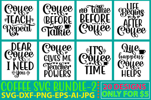 Coffee Svg Bundle Vol. 2 SVG Syaman 