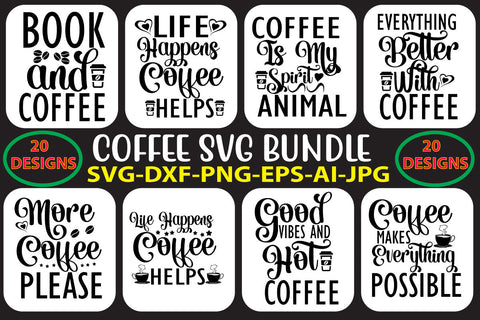 Coffee Svg Bundle Vol. 4 SVG Syaman 