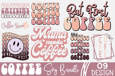 Coffee Svg Bundle, Wavy Text Cut File-01 SVG designartist 