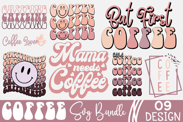 Coffee Svg Bundle, Wavy Text Cut File-01 SVG designartist 