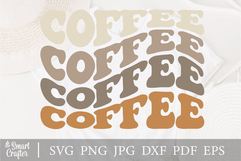 Coffee SVG, Coffee Addict SVG, Coffee Retro Wavy svg png Digital File, Coffee Lover Gift Ideas, Coffee Svg Png Digital Download SVG Fauz 