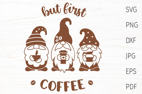 Coffee svg, coffee gnome, coffee lover, coffee quote svg cut SVG Digital Rainbow Shop 
