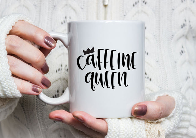 Coffee SVG Cut File | Caffeine Queen SVG | SVGs for Women So Fontsy Design Shop 