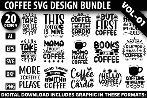 Coffee Svg Design Bundle SVG Rupkotha 