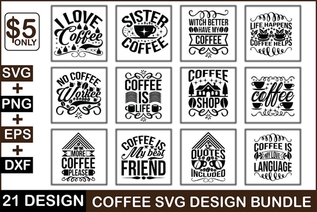 Coffee Svg Design Bundle SVG Rupkotha 