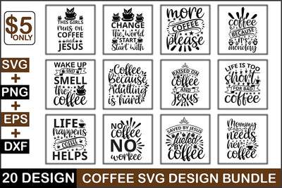 Coffee SVG Design Bundle SVG Rupkotha 