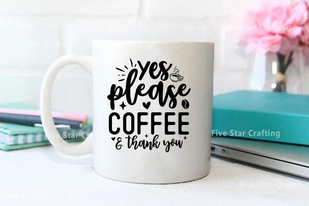 Coffee SVG Design, Yes please coffee and thank you So Fontsy