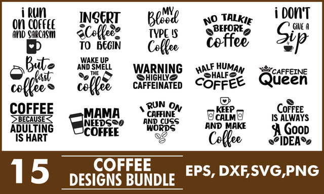Coffee SVG Designs Bundle SVG PatternFeed8 