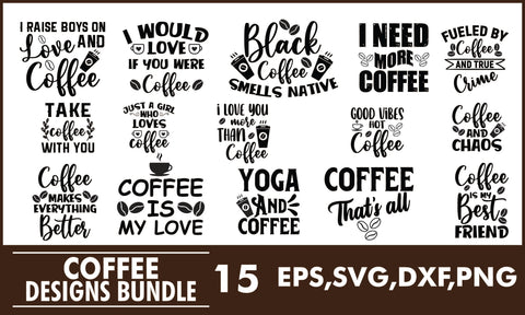 Coffee SVG Designs Bundle SVG PatternFeed8 