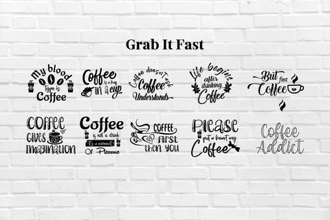 Coffee SVG Quotes Bundle SVG balya ibnu bi malkan 