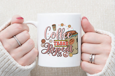 Coffee Teach Repeat PNG Sublimation Sublimation designartist 