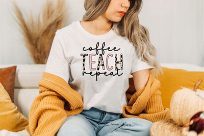Coffee Teach repeat Sublimation Sublimation SVGista 