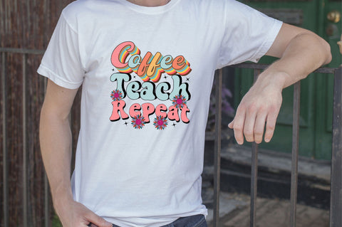 Coffee Teach Repeat Sublimation SVGArt 