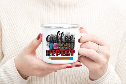coffee teach repeat Sublimation SVGArt 