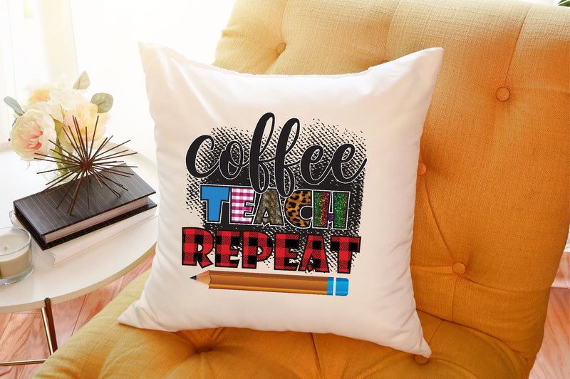coffee teach repeat Sublimation SVGArt 