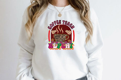Coffee Teach Repeat Sublimation SVGArt 