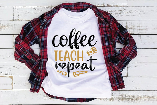 Coffee Teach Repeat SVG Creativeart88 