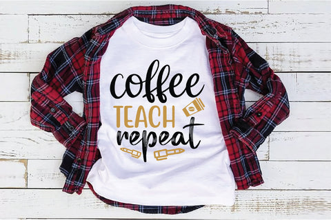 Coffee Teach Repeat SVG Creativeart88 