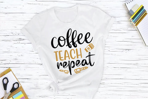 Coffee Teach Repeat SVG Creativeart88 