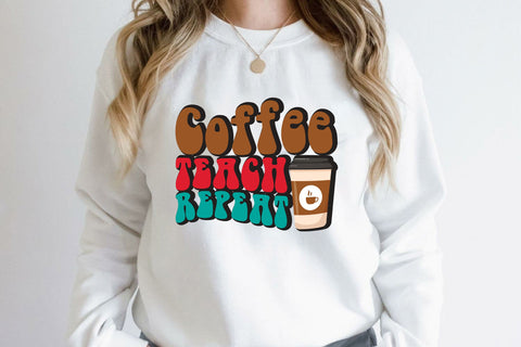 Coffee Teach Repeat SVG Cricut Files SVG Rupkotha 