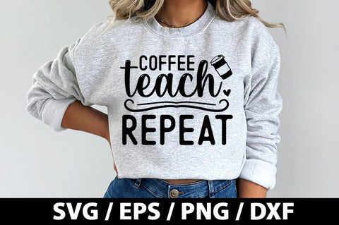 Coffee teach repeat SVG SVG akazaddesign 