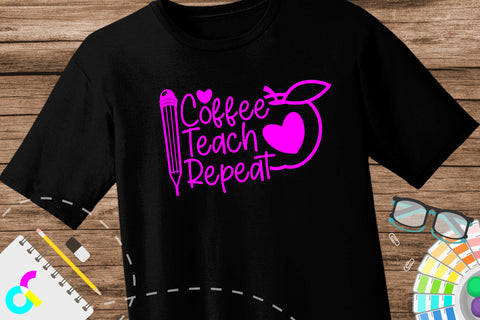 coffee teach repeat svg SVG Artinrhythm shop 