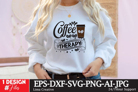 Coffee Therapy SVG Cute File SVG Insomnia Std 