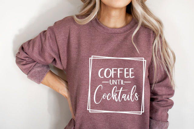 Coffee Until Cocktails Svg, Png, Dxf | Adult Shirt Design SVG So Fontsy Design Shop 