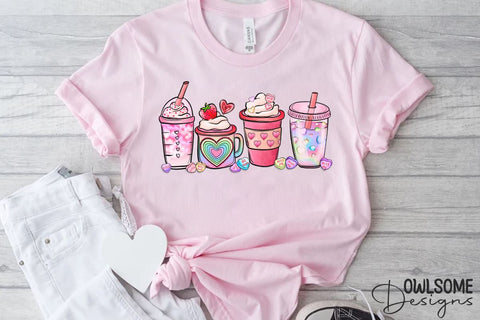 Coffee Valentine PNG Sublimation Design Sublimation Owlsome.Designs 