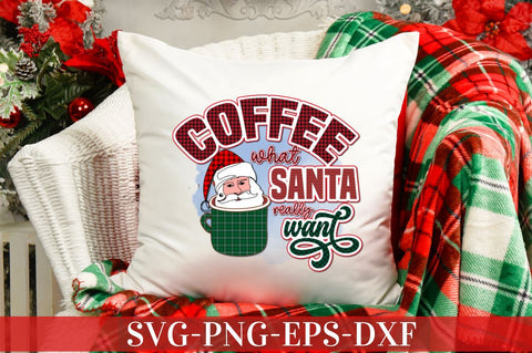 Coffee what santa really want PNG Sublimation DESIGNISTIC 