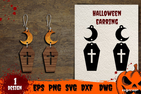 Coffin Earrings | Glowforge | Jewelry SVG SvgOcean 