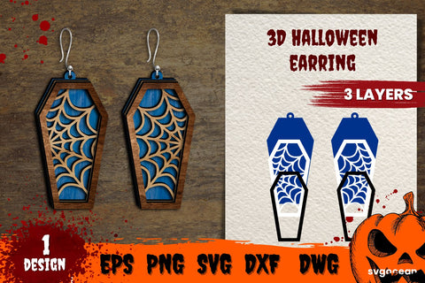 Coffin Earrings | Glowforge | Laser cut SVG SvgOcean 