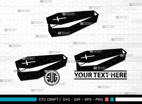 Coffin Monogram, Coffin Silhouette, Coffin SVG, Tomb Svg, Death Svg, Coffin Box Svg, Funeral Svg, SB00024 SVG ETC Craft 