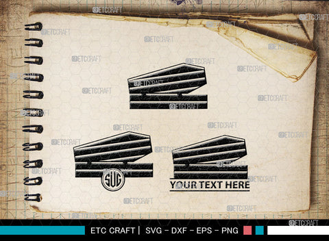 Coffin Monogram, Coffin Silhouette, Coffin SVG, Tomb Svg, Death Svg, Coffin Box Svg, Funeral Svg, SB00024 SVG ETC Craft 