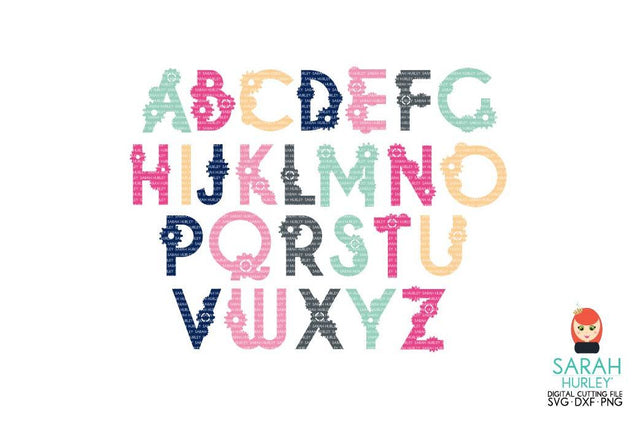 Cog Alphabet Uppercase SVG Sarah Hurley 