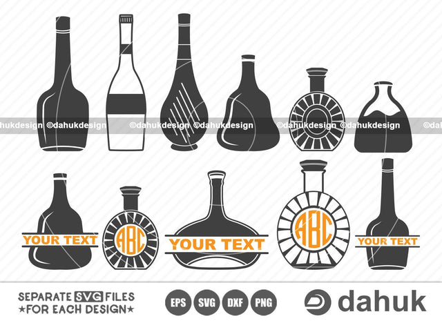 Cognac Bottle SVG, Alcohol Bottle SVG, Liquor Hennessy SVG, Beer, Alcohol, Whisky, Wine, Cut File For Silhouette, Svg, Eps, Dxf, Png, Clipart Cricut Design Space, Vinyl Cut Files SVG dahukdesign 