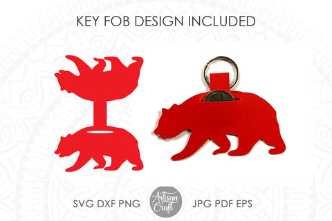 Coin holder keychain with Canadian icons SVG Artisan Craft SVG 