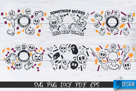 Cold Cup SVG | Halloween Wrap SVG | Cold cup Wrap SVG | Ghost Cold Cup | Boo Wrap Template | 16 oz glass cup wrap | Starbucks Wrap SVG Fly Design 