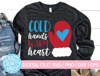 Cold Hands Warm Heart | Winter SVG Cut File SVG Crazy Crafty Lady Co. 
