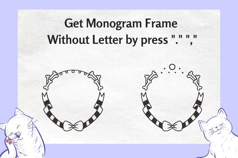 Collar Pet Monogram Font Attype studio 