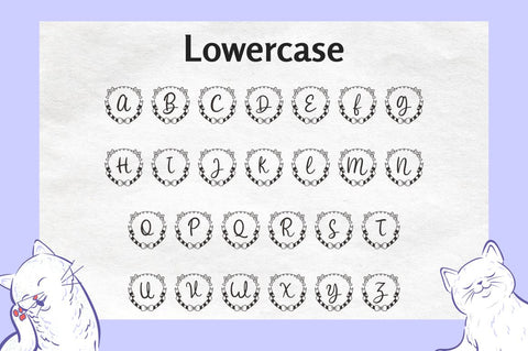 Collar Pet Monogram Font Attype studio 