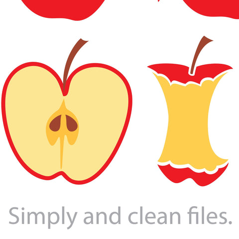 Collection of apples monogram design SVG TribaliumArtSF 