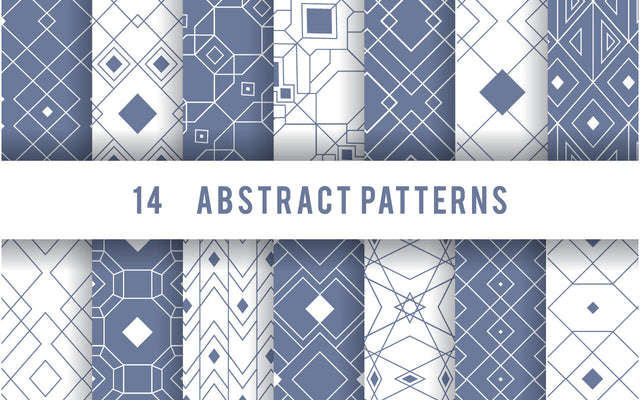 Collection of seamless geometric line minimalistic patterns. SVG naemmiah021 