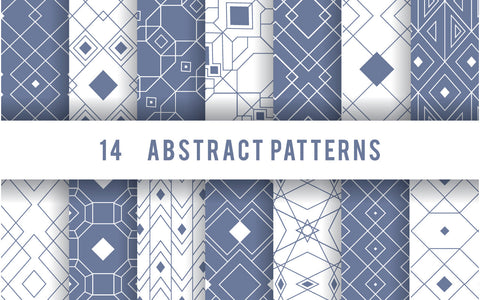 Collection of seamless geometric line minimalistic patterns. SVG naemmiah021 