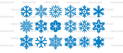 Collection of snowflakes SVG TribaliumArtSF 