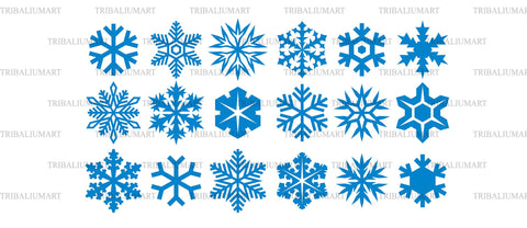 Collection of snowflakes SVG TribaliumArtSF 