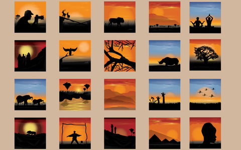 Collection of various nature silhouettes SVG naemmiah021 