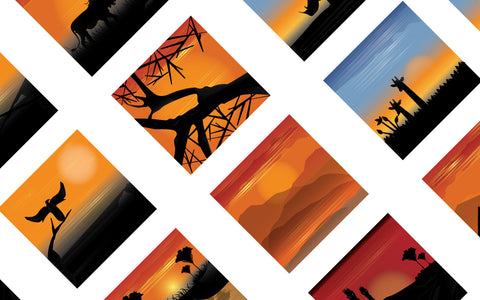 Collection of various nature silhouettes SVG naemmiah021 